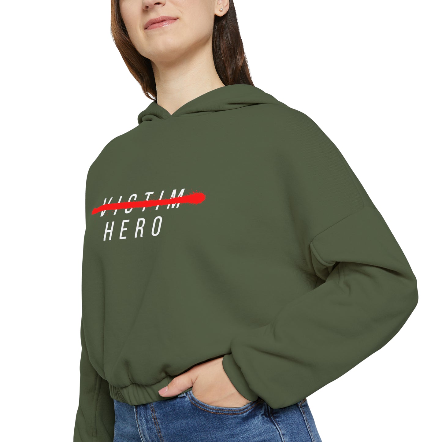 Hero Women's Cinched Bottom Hoodie