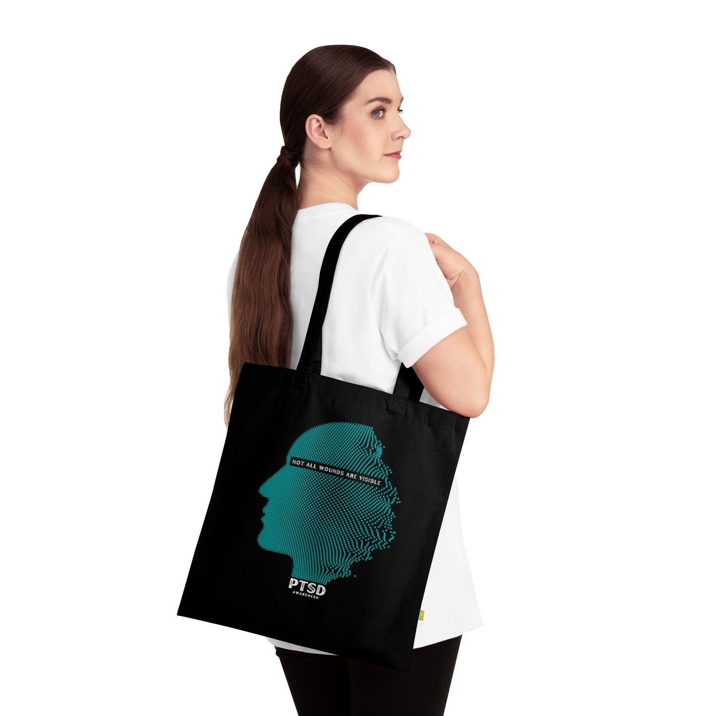 PTSD Awareness Organic Cotton Tote Bag